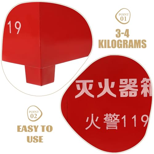 Soporte para extintor de incendios de metal rojo con base de hierro de 3-4 kg 3