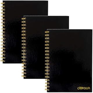 Pukka Pad, Carpe Diem 3-Pack B5 Hardcover Notebooks, 7 x 9.8 Inches Each, Black
