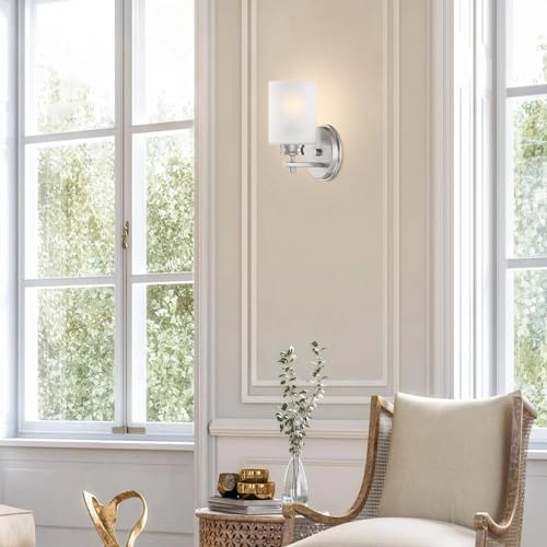 Image of Kira Home Phoebe 8 inch Modern Industrial Wall Sconce for Bathroom Vanity
