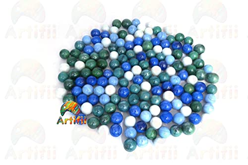 Image of Decorative Glass Marble Colorful Playing Balls (Kanche, Goli), for Vase Filling, Aquarium /Home /Art Decoration (Ocean Brown 950 Gram)