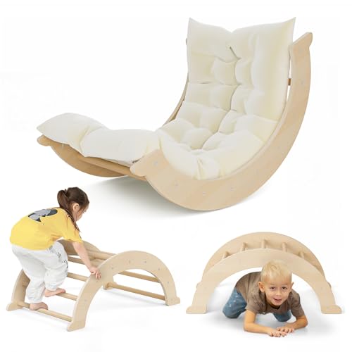 nmoiww Balançoire d'intérieur pour Tout-Petits, échelle d'escalade Triangulaire Pliable, balançoire