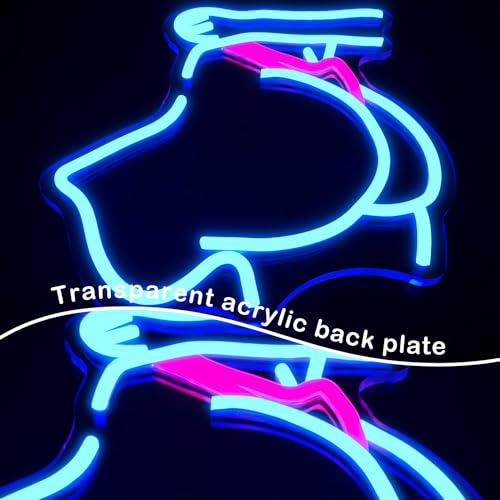 Image of Cheunyar Lady Back Neon Sign for Wall Decor Dimmable Lady Neon Light for Man Cave Butt Shaped Sexy Led Signs for Bedroom Neon Woman Sign Girl Led Bar Signs for Home Bar Bedroom Club Party Decor