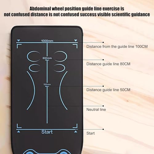 Tapete para equipo de ejercicio y rueda de abdominales de 59 x 24 pulgadas 5