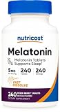 Nutricost Melatonin 5mg, 240 Fast Dissolve Tablets (Mixed Berry Flavor) - Non-GMO, Gluten Free