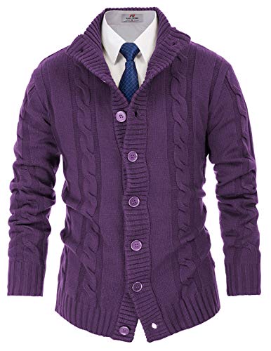 PJ PAUL JONES Cable Knit Stand Collar Cardigan...