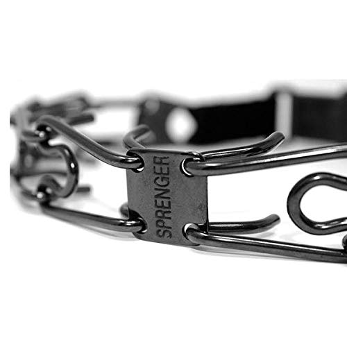 Herm Sprenger Black Stainless Steel Prong Collar With Click-Lock Buckle And Nylon Loop - 2.25 Mm X 16 Inches #TOP3