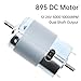 895 DC Motor Dual Shaft Output 12-24V Motor 5000-10000RPM Double Ball Bearing High Torque Motor Low Noise for Electric Tool, DIY Small Drill, Micro Machine