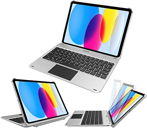 Ipad 10 Gen 10.9-Inch Keyboard Case With Trackpad, Arteck Bluetooth Keyboard With Folio Full Protection Case And Touch Pad For Apple 10.9-Inch Ipad 10 Generation (2022) With 130 Degree Swivel Rotating #TOP15