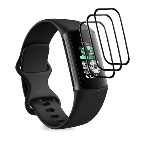 �y3�Z�b�g�zFitbit Charge6 �t�B���� �ی�t�B�����yHUKWIMO�z 3D�S�ʕی� �w��h�~ HD�����ߗ� ���ɋ��� �C�A�[�� �ɔ� �������� ���˒ጸ �X�N���[���v���e�N�^�[ �Ή�