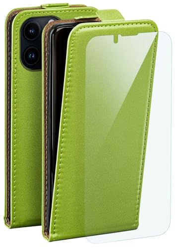 Étui iPhone 13 Pro Max moex en cuir synthétique vert avec film