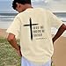 KEEVICI Boys Christian Graphic Tees God Jesus Shirts for Kids Cross Faith Bible Verse Inspirational Religious Cotton T Shirt(Apricot,130)