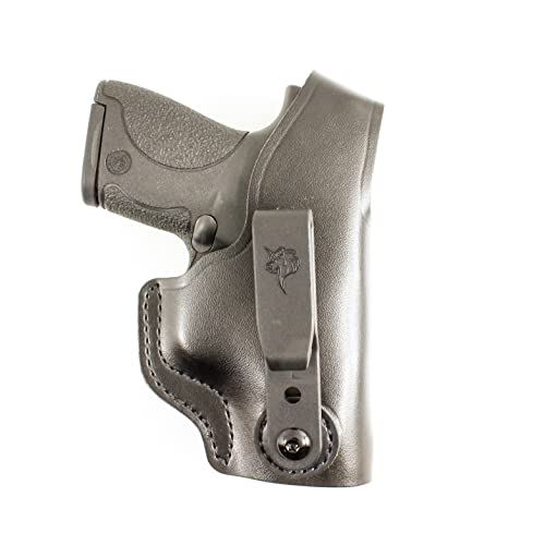 DeSantis Dual Carry II IWB/OWB Holster - IWB Holster, OWB Holster, Leather Pistol Holster, Compatible with Glock 26, Glock 27, Glock 33, Walther PPS - Right Hand Draw, Black