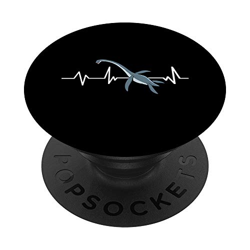 Plesiosaurus Heartbeat Dino Dinosaur Gift Plesiosaurus PopSockets PopGrip: Swappable Grip for Phones & Tablets