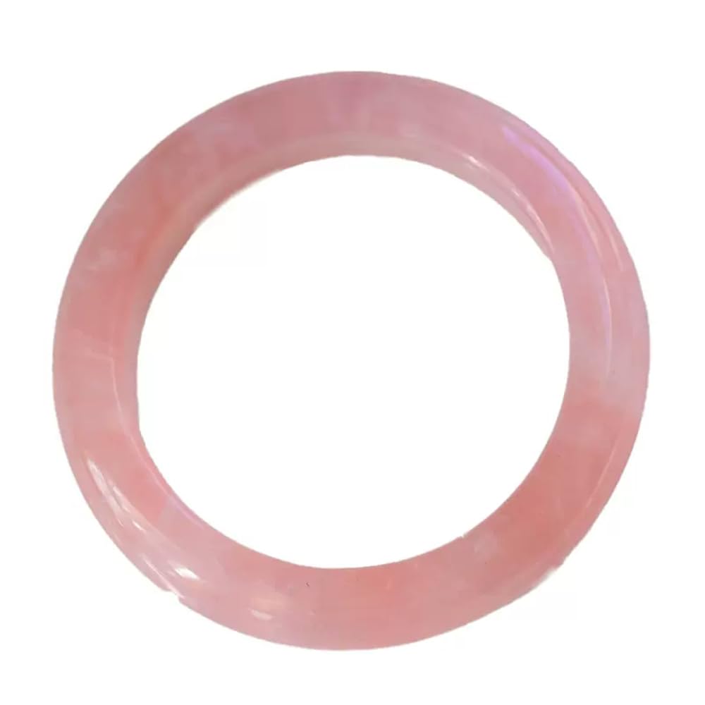 Bracciale Portafortuna, bracciali, bracciali da Donna, Braccialetto Feng Shui in Giada per Donna, Braccialetto Genuino Rosa Gelatina, Perfetto di Buon auspicio e Misura 58-62 mm