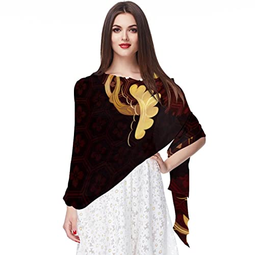 Foulard japonais cerise élégant en mousseline idéal pour sublimer vos tenues de plage d'été