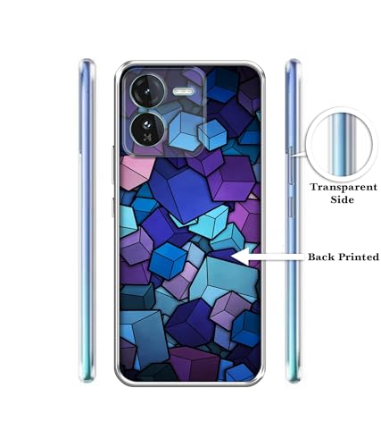 Image of Color Box Design Printed Silicon Soft TPU Back Case Cover for iQOO Z9 5G