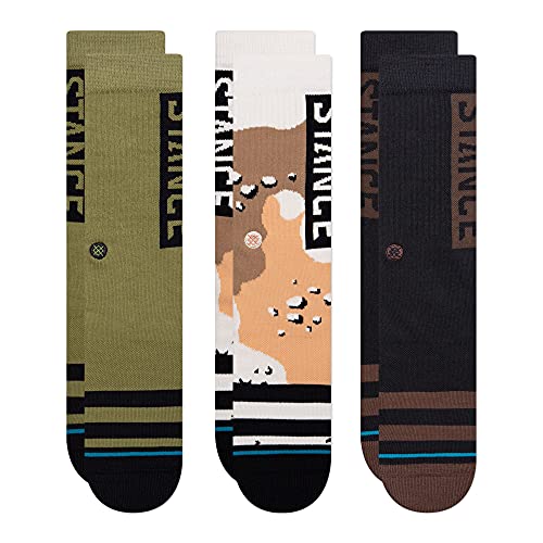 Chaussettes Stance OG Crew Sock 3-Pack noir taille MD pour hommes et femmes
