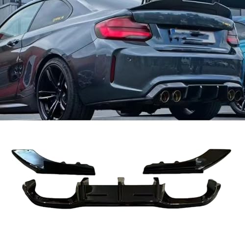 Diffuseur arrière BMW F87 M2 2016-2022 noir avec feu de pare-chocs