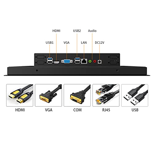 Image of 21.5 Inch Resistive Touch Embedded Industrial Computer with WiFi Module (4GB RAM 128GB SSD, core i3-8130U)