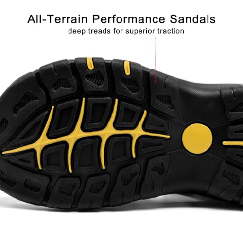 ailishabroy Men's Sport Sandals Closed-toe: Lightweight Quick-Dry Hiking Footwear4