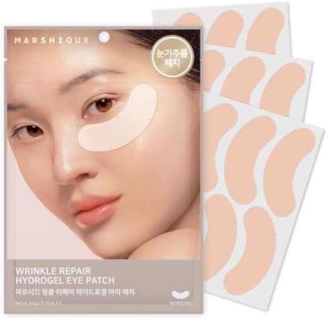 Marshique Hydrogel Under Eye Patches - Gifts for Women - Reduce Dark Circles, Puffy Eyes, Undereye Bags, Wrinkles - Non-slip Under Eye Mask - Tape Tox - Korea beauty Care (9 Pairs)