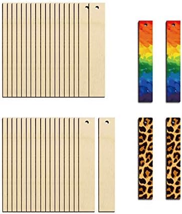 Cliths 50 Pcs Rectangular Wood Earring Blanks for Jewelry Making - Unfinished Pine MDF, Lightweight DIY Craft for Women - 2.5x0.4 Inch-image-17