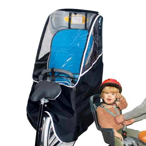 Siuwddee Cubierta Protectora Infantil Para Asiento Trasero De Bicicleta - Protector Contra Viento Para Asiento Infantil Trasero,Protección Portátil Contra Lluvia Y Viento Para Actividades Al Aire