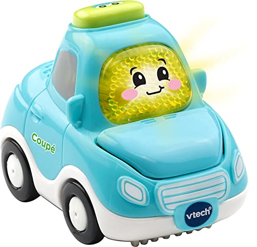 Vtech TUT TUT Baby Flitzer - Coupé – Spielzeugauto mit Musik, aufleuchtender Taste, spannenden Sätzen und Geräuschen – Für Kinder von 1-5 Jahren, Hellblau