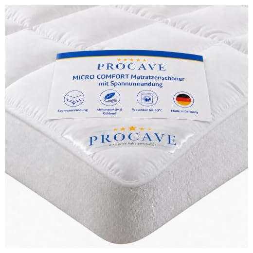 Dreamzie - Matratzenschoner 100 x 200 cm Wasserdicht - Wasserundurchlässige Matratzenauflage - Atmungsaktive Baumwolle Matratzenauflage - 15 Jahre Garantie 5 PROCAVE Micro-Comfort Matratzen-Bett-Schoner weiß 90x200 cm mit Spannumrandung | Höhe bis 30cm | Auch für Boxspring-Betten und Wasser-Betten geeignet | Microfaser | 100% Polyester | Matratzen-Auflage