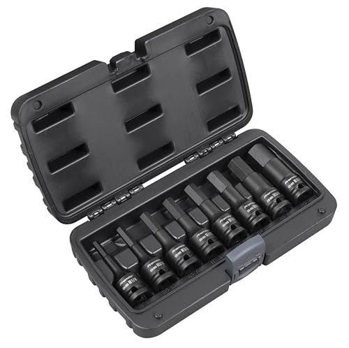 Image of Sealey Premier 8pc 1/2" Sq Drive Hex Impact Socket Bit Set - Imperial - AK5600