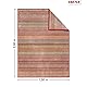 Ibena Malang Wolldecke 150x200 cm - Baumwollmix weich, warm & waschbar, Kuscheldecke Streifen bunt