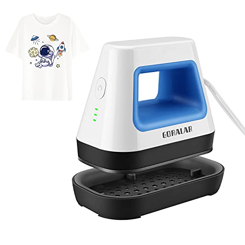 Heat Press, GORALAR Heat Press Machine Iron Easy Press with Heat Press Mat for T Shirts Shoes Bags Hats and Small HTV Vinyl Projects,Mini Heat Press Iron for Clothes for Heating Transfer(5.5"x3.15")