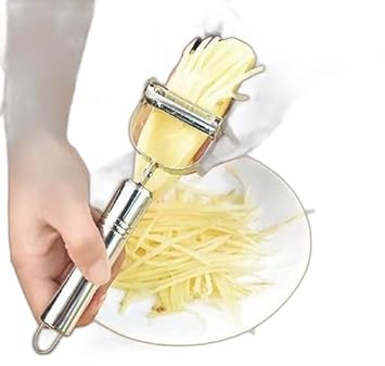 Urban Elegance 2-in-1 Kitchen Vegetable and Fruit Peeler, Stainless Steel (Pack of 1)_PT