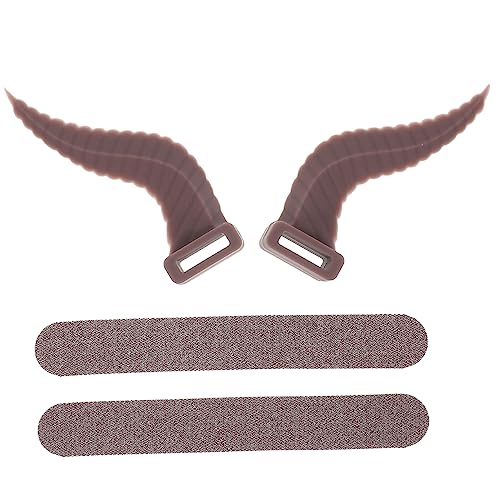 Veemoon 1pair Devil Horns Headset Decoration Kit Halloween Party Props for Gaming Headphones Easy Install for Cosplay Festival Decor for Game Anchors
