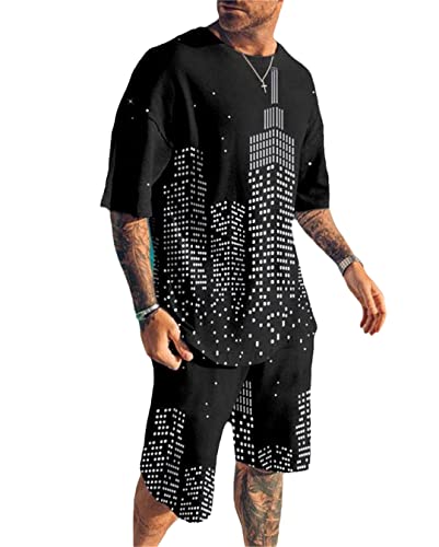 Ensemble 2 pièces motif lion noir et blanc ts1203 finitions premium