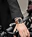 Stuhrling Original Mens Leather Watch -Aviation Watch, Quick-Set Day-Date Leather Band with Steel Rivets,