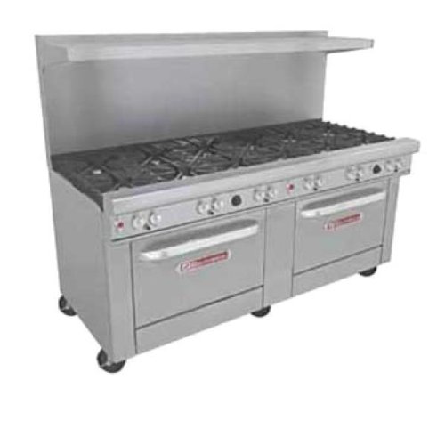 Southbend 72" Ultimate Restaurant Gas Range w/ 3 Star-Saute Burners by SOUTH BEND – 36 inches, 3.61 cubic_feet, Iron, Stainless-Steel, Model 4725DD-3TR
