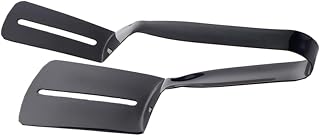 Pinza Multifuncional De Acero Inoxidable Asar y Servir Alimentos Fiestas Buffet y Cocinas Color Negro