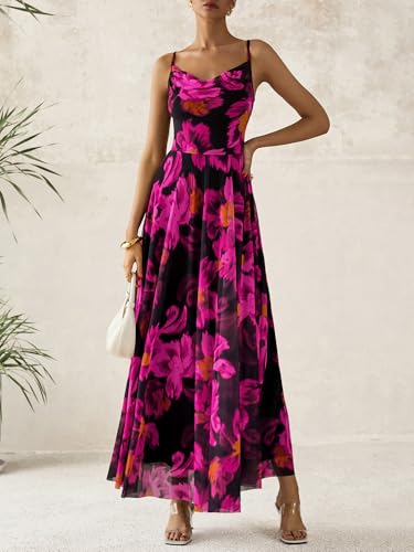 BTFBM Women Summer Floral Maxi Dresses Elegant Spaghetti Strap Dress Printed Party Dress Beach Long Dresses - Image 3