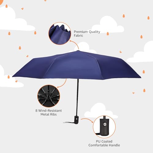 Image of SIEPASA Automatic Open Close Compact Travel Umbrella with Wind Vent Umbrella big size Lightweight Windproof Folding for men Women