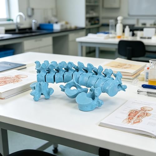 Modelo esquelético de vértebras torácicas para estudio clínico 2