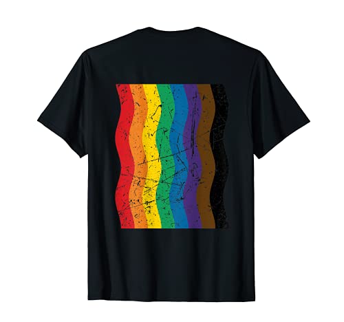 Philadelphia Rainbow Colorful Pride Flag LGBT Gift (Ver. 9) Maglietta