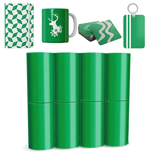 Green- Transfer Sheets-Solor Color-Sublimation Paper for Tumblers Blanks Tshirts，4.5"x12"8pcs