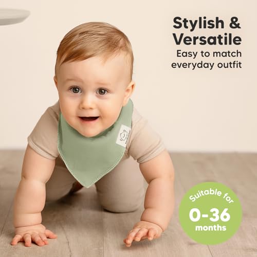Image of KeaBabies 8pk Organic Baby Bandana Bibs for Drooling and Teething (Embrace)