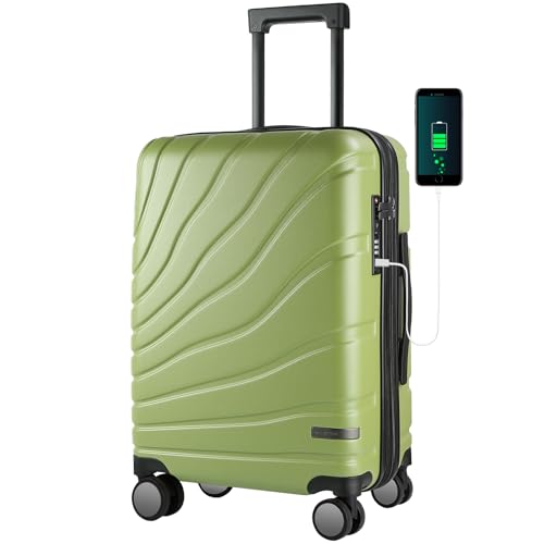 VANKEAN Carry On Luggage Spinner Wheels & TSA Lock,