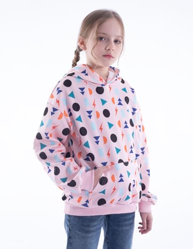 Image of WELAKEN Girls and Toddlers' Pullover Printed Hoodie Sweatshirt with Kangaroo Pocket