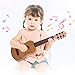 Produktbild WEY&FLY Kinder Spielzeug Gitarre, 6 Saiten erste Musikinstrument, Pädagogisches Lernspielzeug für Anfänger Mädchen Jungen Geburtstag Weihnachten, fördert Musikfähigkeit (Holzmaserung Farbe)
