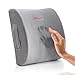Ziraki Memory Foam Lumbar Cushion - Premium Lumbar Support Pillow Lower Back Pain Relief, Protect & Soothe Your Back - Improve Your Posture - Soft & Firm Balanced Chair Pillow Comes W/ Travel Gift Bag