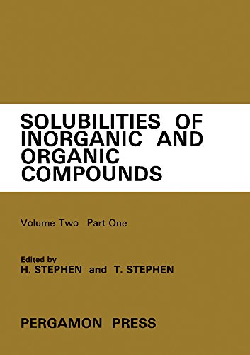 Ternary Systems: Solubilities of Inorganic and Organic Compounds (English Edition) eBook ...