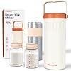 22oz Portable Breast Milk Cooler for Breastmilk, Liquid Gold Saver 360° Cooling Keeps Milk Fresh for 24 Hours, Larger Capacity Breastmilk Chiller with 2pcs Bottles for Outdoor Mom (Brown) | 360° Cooling Keeps Milk Fresh for 24 Hours, Larger Capacity Breastmilk Chiller with 2pcs Bottles for Outdoor Mom